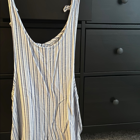Striped Button-Down Romper - Picture 3 of 3